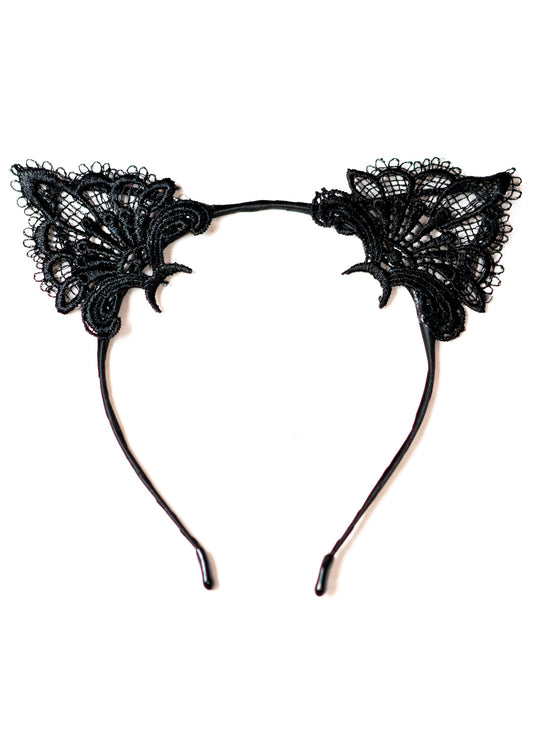 Cat Ears - Black Lace
